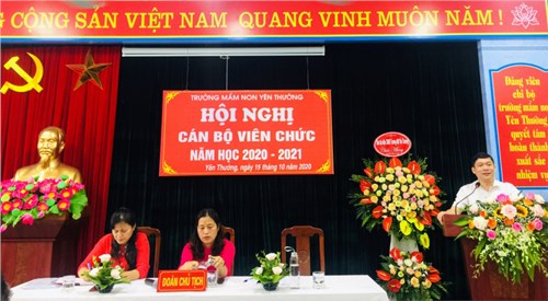 Hội nghị cán bộ công chức, viên chức năm học 2020- 2021 Trường Mầm non Yên Thường